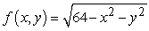 Describe the range of the function.   A)    B)    C)    D)   
