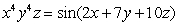 Use implicit differentiation to find   and   Assume that the equation defines z as a differentiable function near each    