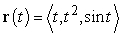 Match the vector-valued function with its graph.   A)    B)    C)    D)   