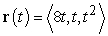 Find the binormal vector   at t = 2.   A)    B)    C)    D)  The binormal vector is undefined at this point.