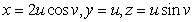 Which of the following is the graph of the given parametric surface?   A)    B)    C)    D)   