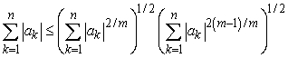 Use the Cauchy-Schwartz Inequality in n dimensions to show that   , where m is an odd natural number.