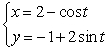 Sketch the plane curve defined by the given parametric equations.     A)    B)    C)    D)   