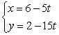 For the given parametric equations, find a corresponding x-y equation for the curve.   A)    B)    C)    D)   