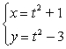 For the given parametric equations, find a corresponding x-y equation for the curve.   A)    B)    C)    D)   