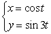 Which graph below corresponds to the given parametric equations?   A)    B)    C)    D)   