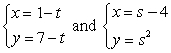 Find all points of intersection of the two curves.   A)    B)    C)    D)   