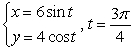 Find the slope of the tangent line to the given curve at the indicated point.   A)    B)    C)    D)   
