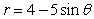 Find the area of the indicated region. Round to the nearest ten-thousandth. Inner loop of   A)  0.3398 B)  1.5000 C)  0.2130 D)  2.7870