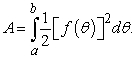 Using the limit definition of integration, show that the area A bounded by the polar curve   and the rays   and   is given by  