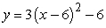Find the vertex, focus, and directrix of the given parabola.   A)  vertex (-6, 6) ; focus   ; directrix   B)  vertex (6, -6) ; focus   ; directrix   C)  vertex   ; focus (6, -6) ; directrix   D)  vertex (6, -6) ; focus   ; directrix  