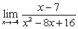 Determine the limit.   Answer with a number,   ,   or that the limit does not exist. A)    B)  0 C)    D)    E)  The limit does not exist.