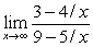 Determine the limit (answer as appropriate, with a number,     or does not exist) .   A)    B)    C)    D)    E)  does not exist