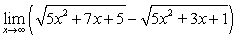 Find the limit exactly (Hint: multiply and divide by the conjugate expression and simplify) .   A)    B)    C)  5 D)  The limit does not exist.