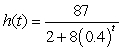 Suppose the length of an animal t days after birth is given by h(t) .   mm What is the eventual length of the animal (i.e., h(t)  as   ) ? A)  0 mm B)    mm C)    mm D)    mm