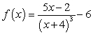 Graph the following function and describe all asymptotes. Round answers to the nearest hundredth.     A)    vertical asymptote: x = -2.21 B)    vertical asymptote: x = -2.21 C)    vertical asymptote: x = -4 D)    vertical asymptote: x = -4
