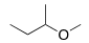What is the common name of the following compound?   A)  Methyl sec-butyl ether B)  Isobutyl methyl ether C)  sec-Butyl methyl ether D)  Butyl methyl ether