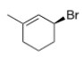 What is the IUPAC name of the following compound?   A)  (R) -3-Bromo-1-methylcyclohexene B)  (S) -3-Bromo-1-methylcyclohexene C)  (S) -1-Bromo-3-methyl-2-cyclohexene D)  (R) -1-Bromo-3-methyl-2-cyclohexene