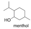 How many stereogenic centers are present in menthol?   A)  1 B)  2 C)  3 D)  4
