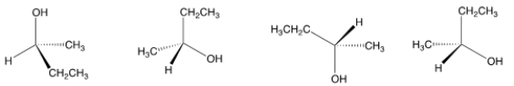 Which of the following structures has a different configuration from the other three?   A)  I B)  II C)  III D)  IV