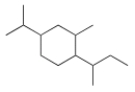 What is the IUPAC name for the following compound?   A)  1-sec-Butyl-4-isopropyl-2-methylcyclohexane B)  1-Isopropyl-3-methyl-4-sec-butylcyclohexane C)  4-Isopropyl-2-methyl-1-sec-butylcyclohexane D)  1-sec-Butyl-3-isopropyl-2-methylcyclohexane