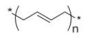 The repeating unit of a polymer is shown below. This polymer is formed by   A)  addition of ethylene. B)  addition of trans-2-butene. C)  1,2 addition of butadiene. D)  1,4 addition of butadiene.