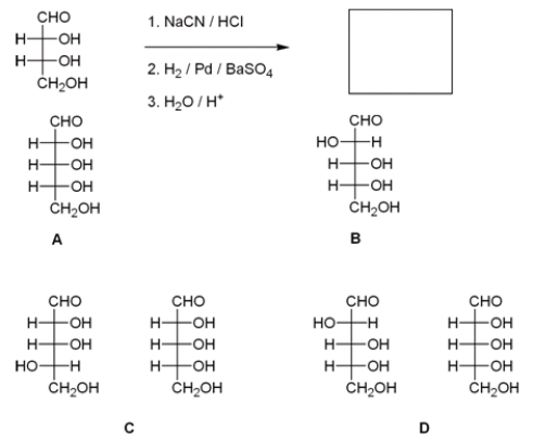 What are the products of the following reaction?   A)  A B)  B C)  C D)  D