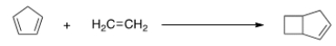 What type of cycloaddition reaction is shown below?   A)  [2+2] B)  [4+2] C)  [4+4] D)  [0+2]