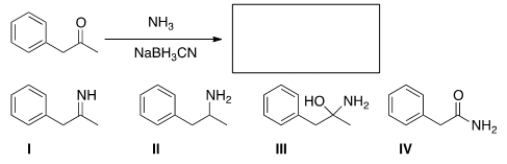 What is the major organic product obtained in the following reaction?   A)  I B)  II C)  III D)  IV
