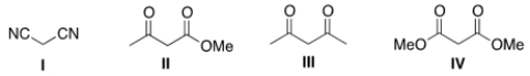 Which of the following four compounds is the most acidic?   A)  I B)  II C)  III D)  IV