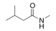 What is the IUPAC name for the following compound?   A)  methyl 3-methylbutanamide B)  5-methylhexanamide C)  N-methyl 3-methylhexanamide D)  N-methyl 3-methylbutanamide