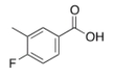 What is the IUPAC name for the following compound?   A)  4-fluoro-3-methylbenzoate B)  4-fluoro-3-methylbenzoic acid C)  3-methyl-4-fluorobenzoic acid D)  4-fluoro-5-methylbenzoic acid