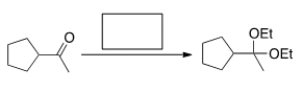 What is the missing reagent in the reaction below?   A)  Methanol, acid B)  Ethanol, acid C)  NaOEt D)  NaOMe