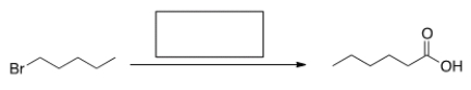 What is the missing reagent in the reaction below?   A)  [1] Mg, [2] CO<sub>2</sub>, [3] acidic work-up B)  [1] CO<sub>2</sub>, [2] NaOH C)  [1] CO<sub>2</sub>, [2] acidic work-up D)  LiAlH<sub>4</sub>