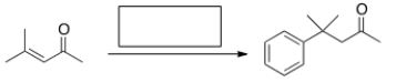 What is the missing reagent in the reaction below?   A)  PhMgBr then H<sub>2</sub>O B)  Benzene, AlCl<sub>3</sub> C)  Ph<sub>2</sub>CuLi then H<sub>2</sub>O D)  PhLi then H<sub>2</sub>O