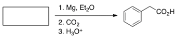 What is the starting material in the reaction below?   A)  Bromobenzene B)  Benzyl bromide C)  Benzoic acid D)  Lithium benzoate
