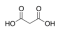 What is the common name of the following compound?   A)  Propanedioic acid B)  1,3-propanedicarboxylic acid C)  Malonic acid D)  Succinic acid