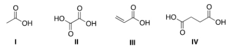Which of the following is the structure of oxalic acid?   A)  I B)  II C)  III D)  IV
