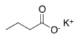 Which of the following is the correct IUPAC name for the following structure?   A)  Potassium propanoate B)  Butanoic potassium C)  Potassium propanoic D)  Potassium butanoate