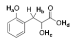 Rank the labeled protons (H<sub>a</sub>-H<sub>d</sub>)  in order of increasing acidity, starting with the least acidic.   A)  Ha < Hb < Hc < Hd B)  Hb < Hc < Ha < Hd C)  Hd < Ha < Hc < Hb D)  Hb < Hc < Hd < Ha
