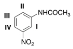 What will be the site that leads to the major mono substitution product for an electrophilic aromatic substitution reaction of the following compound?   A)  I B)  II C)  III D)  IV
