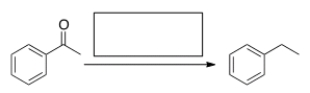 What is the best choice of reagent to bring about the following transformation?   A)  [1] LiAlH<sub>4</sub>; [2] H<sub>2</sub>O B)  Zn (Hg) , HCl C)  NH<sub>3</sub>, NaOH D)  H<sub>2</sub>, Pd-C
