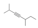 Give the IUPAC name for the following compound.   A)  2,5-Dimethyl-3-heptyne B)  3,6-Dimethy-4-heptyne C)  2,5-Dimethyl-3-octyne D)  3,6-Dimethyl-4-octyne