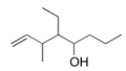 What is the IUPAC name for the following compound?   A)  4-Ethyl-3-methyl-1-octen-5-ol B)  3-Ethyl-4-methyl-2-octen-5-ol C)  5-Ethyl-6-methyl-7-octen-4-ol D)  4-Ethyl-6-methyl-1-octen-5-ol