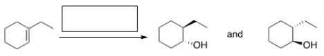 What is (are)  the missing reagent(s)  in the following reaction?   A)  Br<sub>2</sub>/CCl<sub>4</sub> B)  NBS, DMSO/H<sub>2</sub>O C)  [1] Br<sub>2</sub>; [2] H<sub>2</sub>O D)  [1] BH<sub>3</sub>; [2] H<sub>2</sub>O<sub>2</sub>/HO<sup>-</sup>