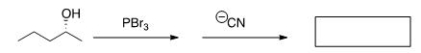 What is the major organic product obtained from the following sequence of reactions?   A) (R) -2-Methylpentanenitrile B) (S) -2-Methylpentanenitrile C) (±) -2-Methylpentanenitrile D) trans-2-Butene