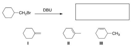 What is (are)  the product(s)  of the following reaction?   A) Only I B) Only II C) Only III D) I and II
