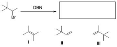 What is (are)  the product(s)  of the following reaction?   A) Only I B) Only II C) Only III D) I and II
