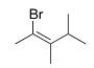 What is the IUPAC name of the following compound?   A) (E) -2-Bromo-3,4-dimethyl-2-pentene B) (Z) -1-Bromo-1,2,3-trimethyl-1-butene C) (Z) -2-Bromo-3,4-dimethyl-2-pentene D) (E) -1-Bromo-1,2,3-trimethyl-1-butene