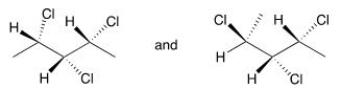 What is the relationship between the following compounds?   A) Constitutional isomers B) Diastereomers C) Enantiomers D) Identical